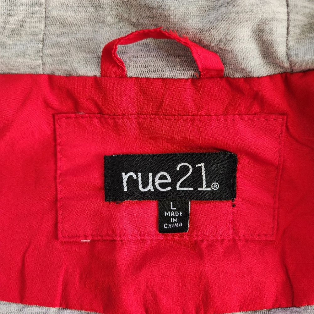 🎊Rue 21 - Women's Bright Red and Navy Blue Thin Jacket - Size Large🎊 - Picture 3 of 6
